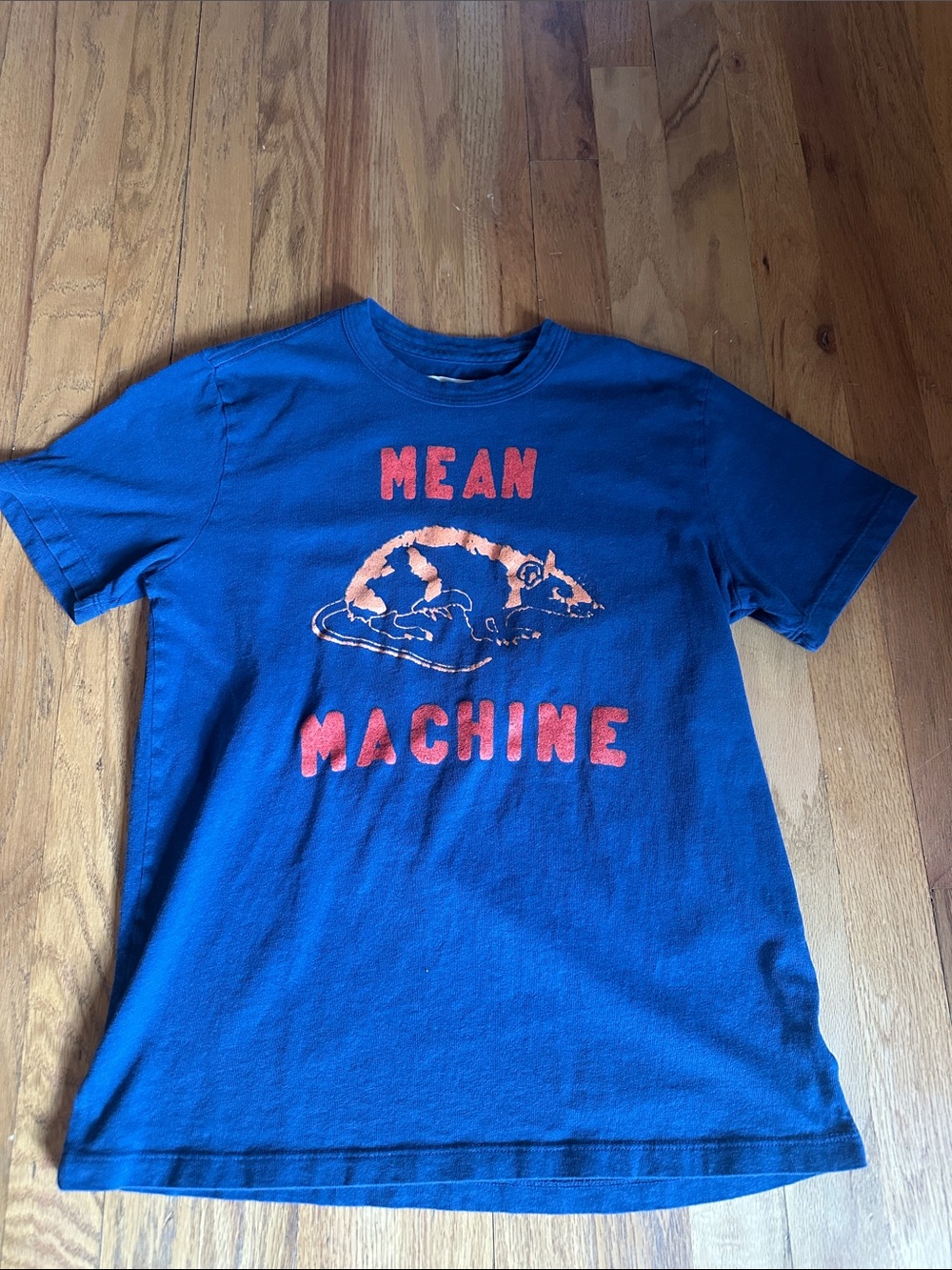 imogene + willie Blue 'Mean Machine' Graphic Tee with Red Print